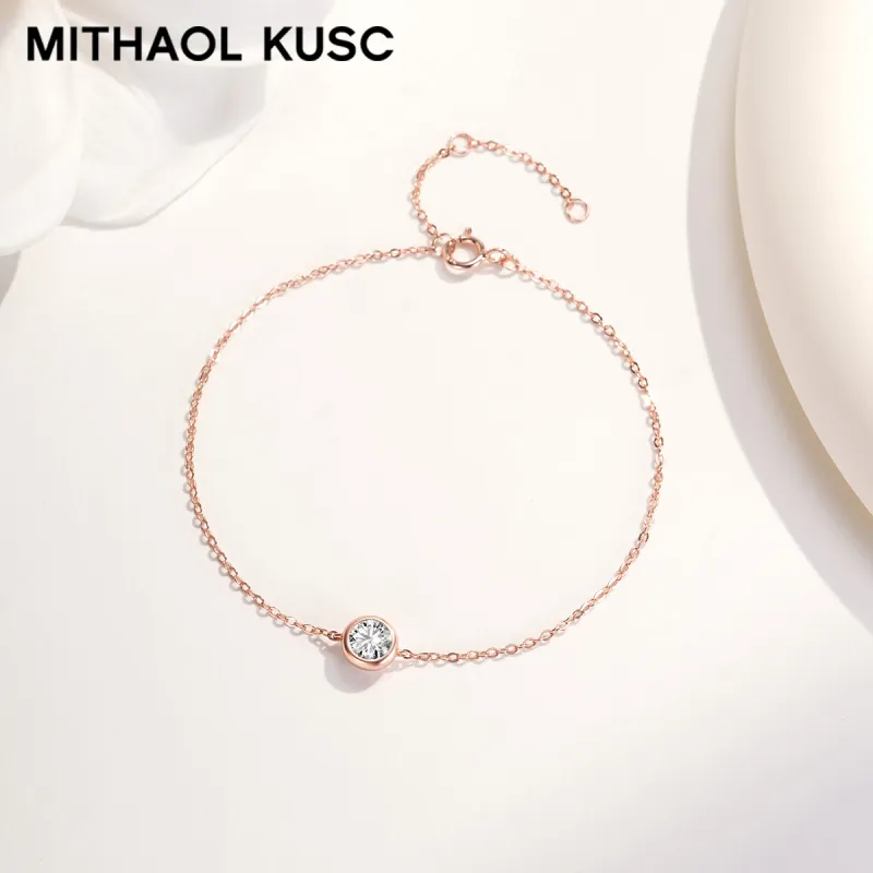 MITHAOL KUSC S925 Silver Plated 18k Gold Bracelets Women's-3