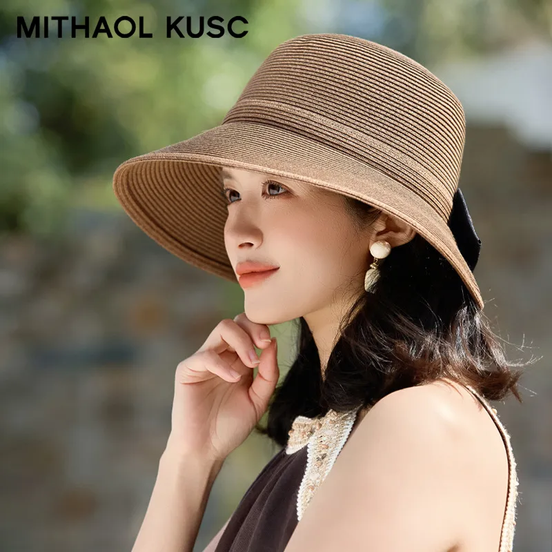 MITHAOL KUSC Paper Reed Bucket Hats Women's-5