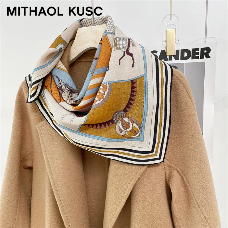 MITHAOL KUSC Wool Silk Scarves Women's-1