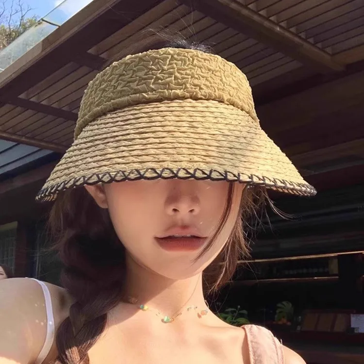 MITHAOL KUSC Straw Woven Sun Protection Hats Women's-6