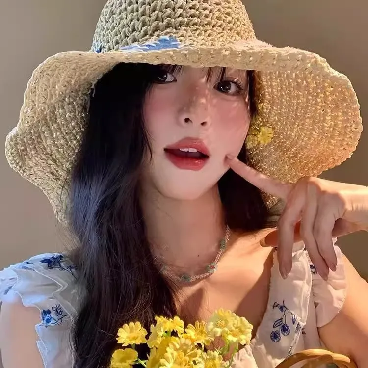 MITHAOL KUSC Straw Woven Bucket Hats Women's-7
