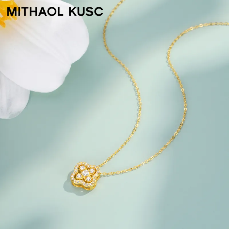 MITHAOL KUSC 925 Sterling Silver 18K Gold Plated Necklaces Women's-4