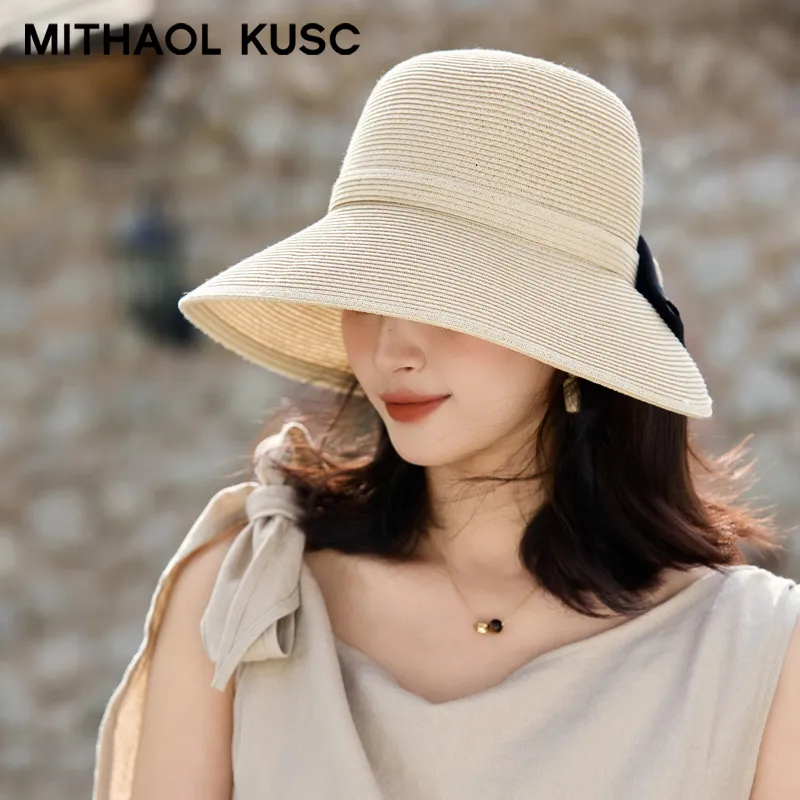 MITHAOL KUSC Paper Reed Bucket Hats Women's-10
