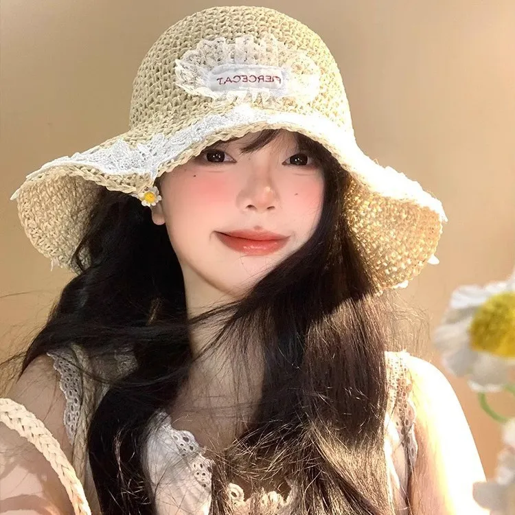 MITHAOL KUSC Straw Woven Bucket Hats Women's-5