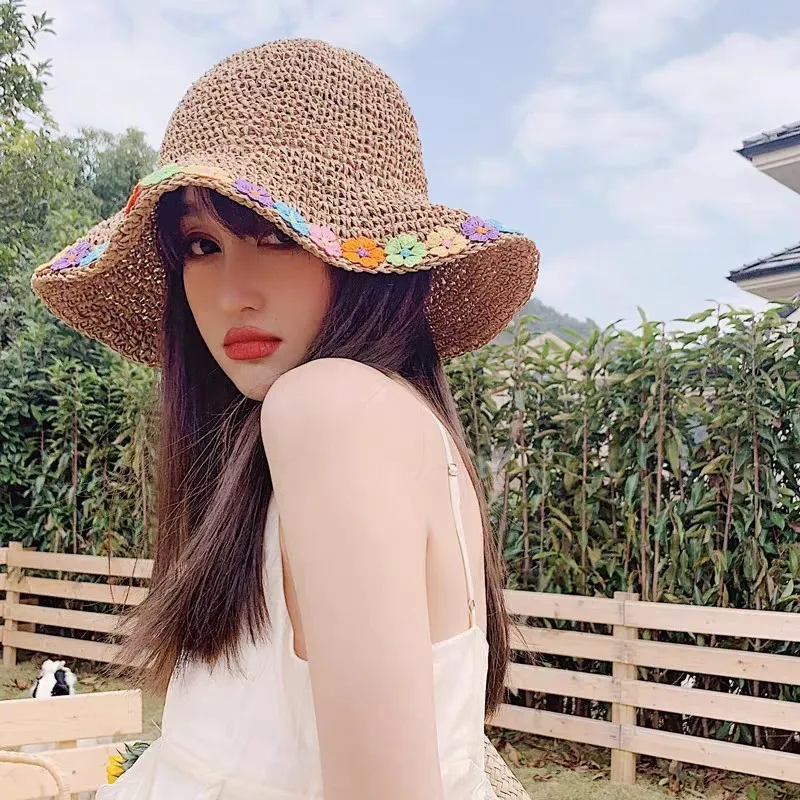 MITHAOL KUSC Straw Woven Bucket Hats Women's-13