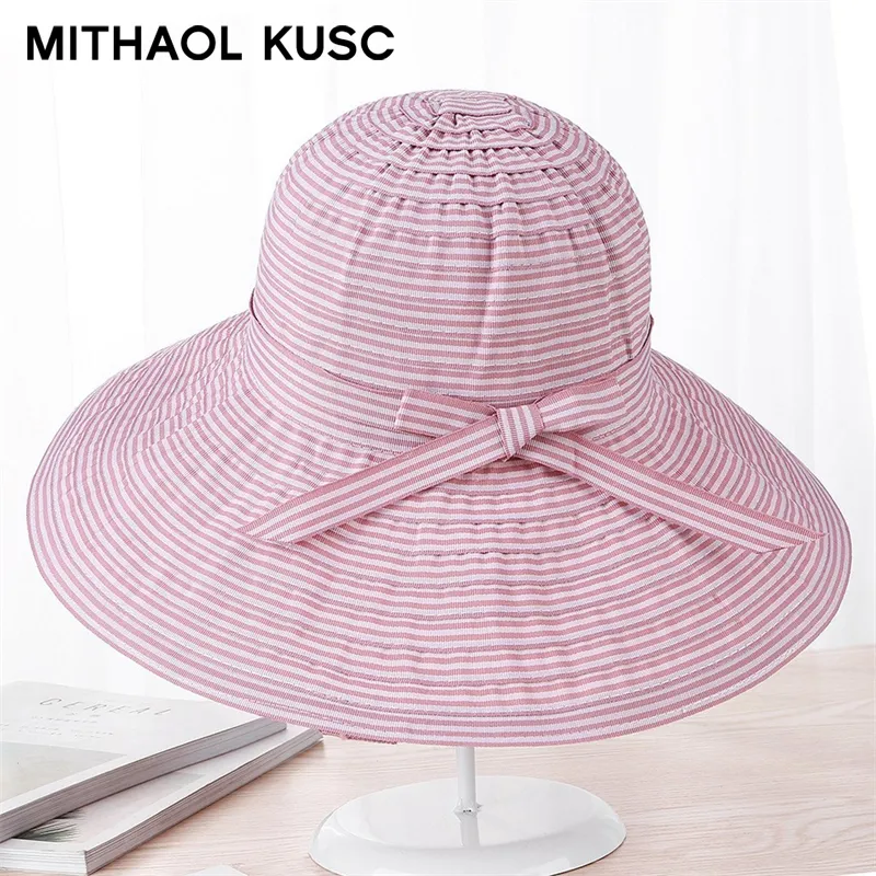 MITHAOL KUSC Straw Woven Bucket Hats Women's-1