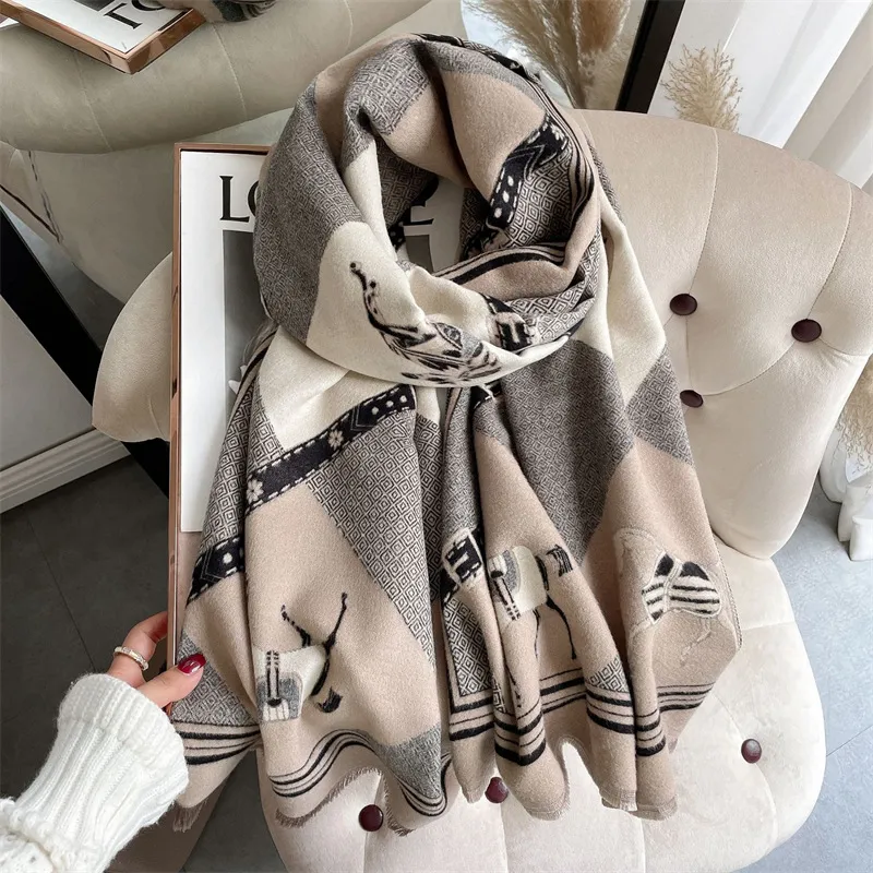 MITHAOL KUSC Polyester Knit Scarves Women's-1