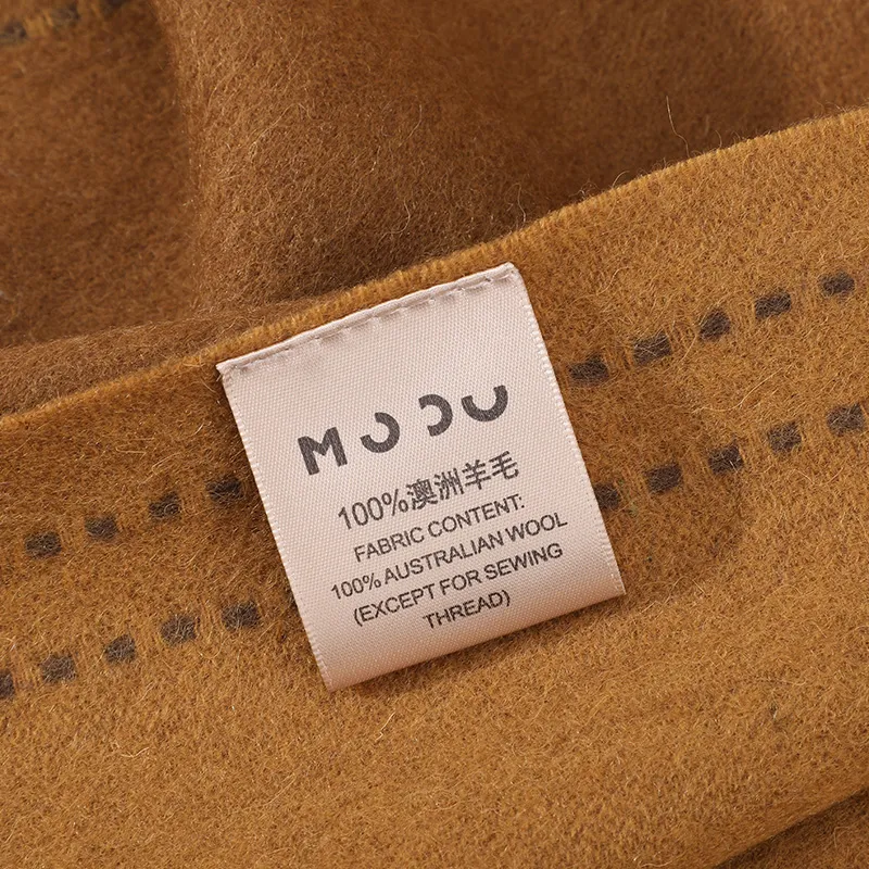 MITHAOL KUSC 100% Australian Wool Knit Scarves Women's Caramel-2