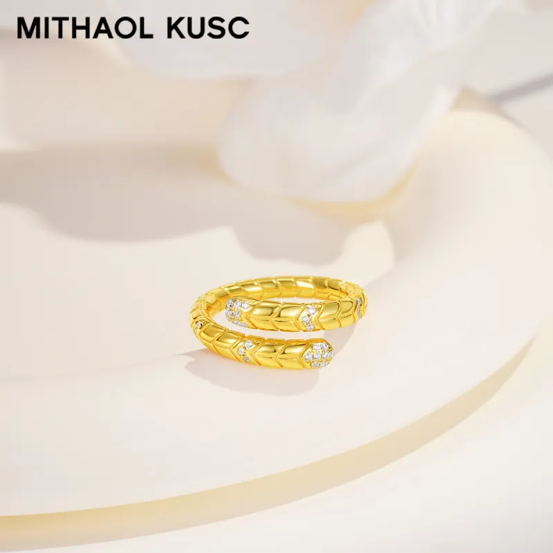 MITHAOL KUSC S925 Silver With 18K Gold Plating Rings Women's-4