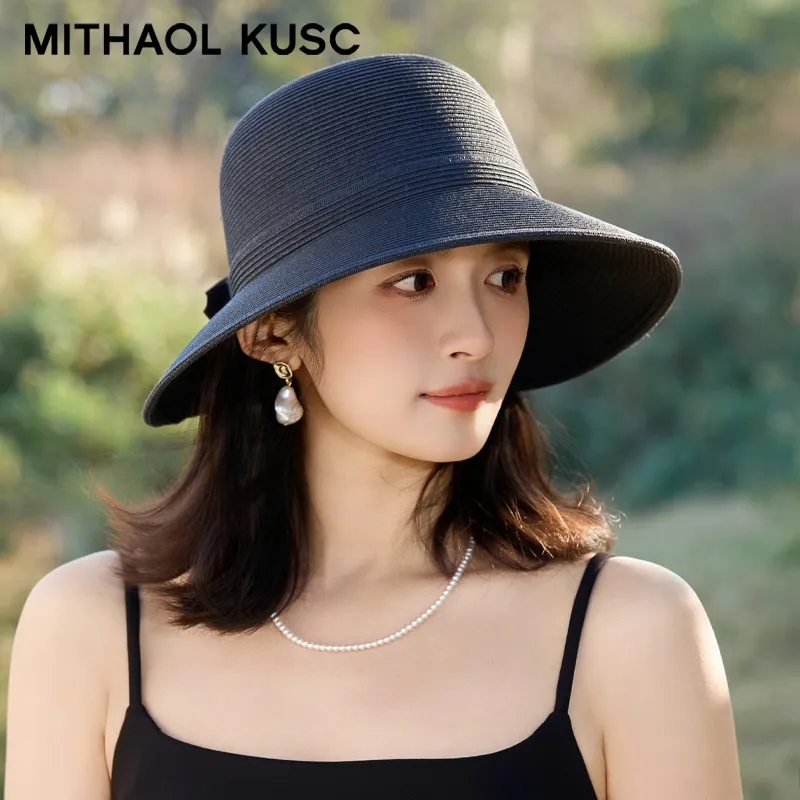 MITHAOL KUSC Paper Reed Bucket Hats Women's-1