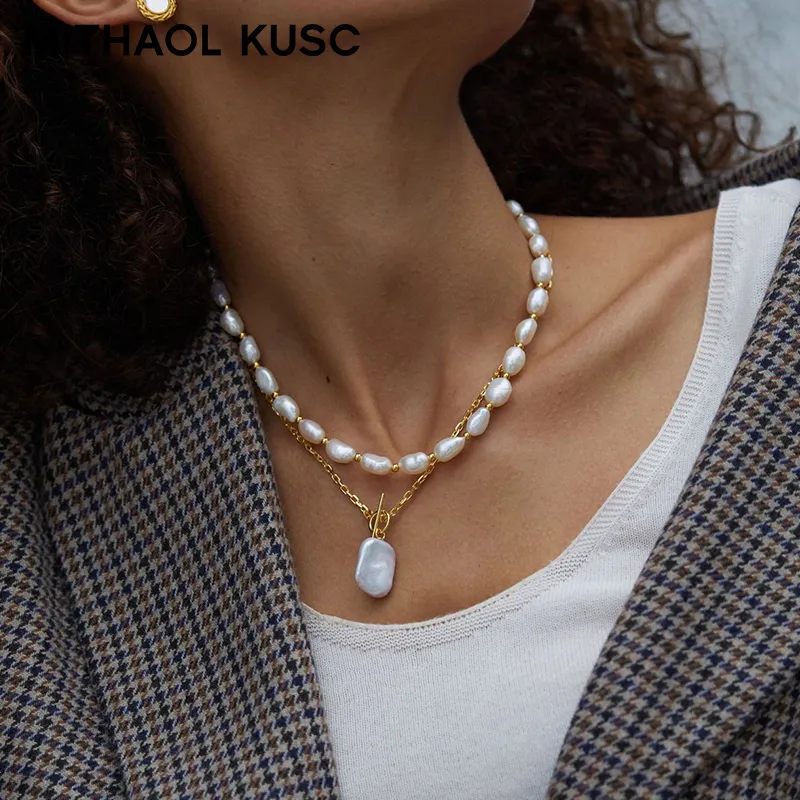 MITHAOL KUSC Brass Necklaces Women's-2