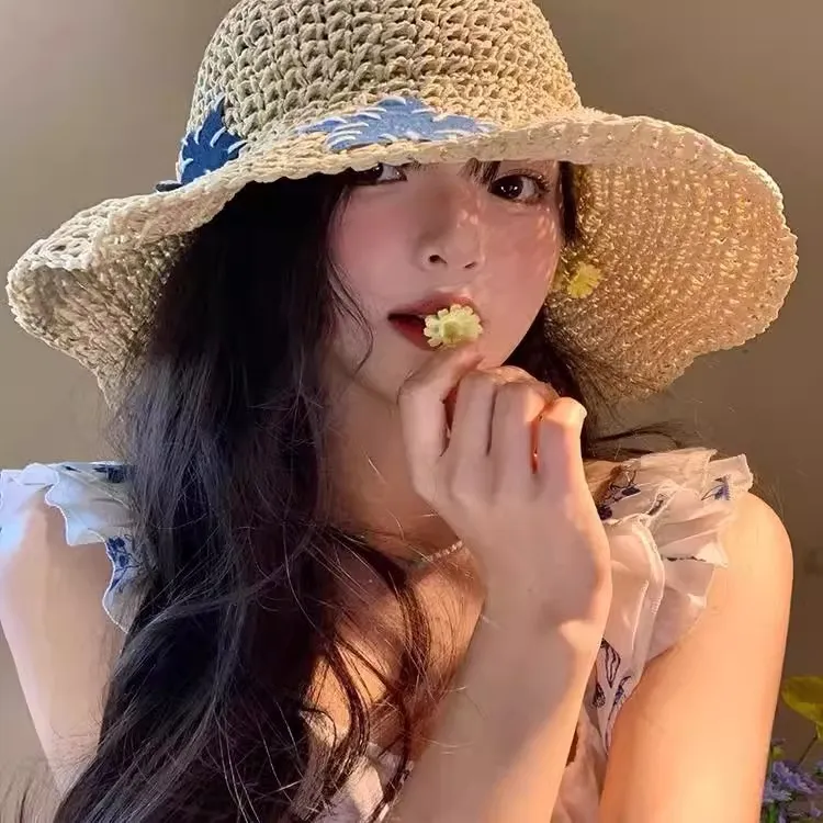 MITHAOL KUSC Straw Woven Bucket Hats Women's-5
