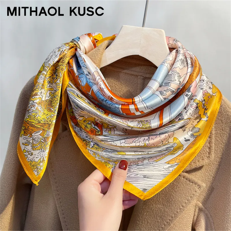 MITHAOL KUSC Silk Scarves Women's-2