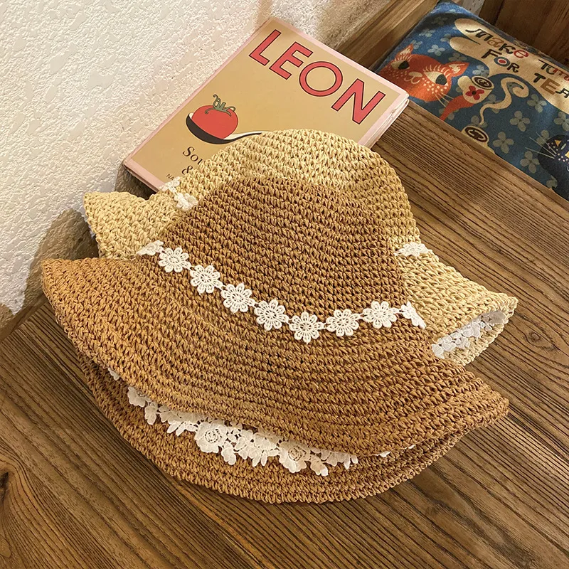 MITHAOL KUSC Straw Woven Bucket Hats Women's-1