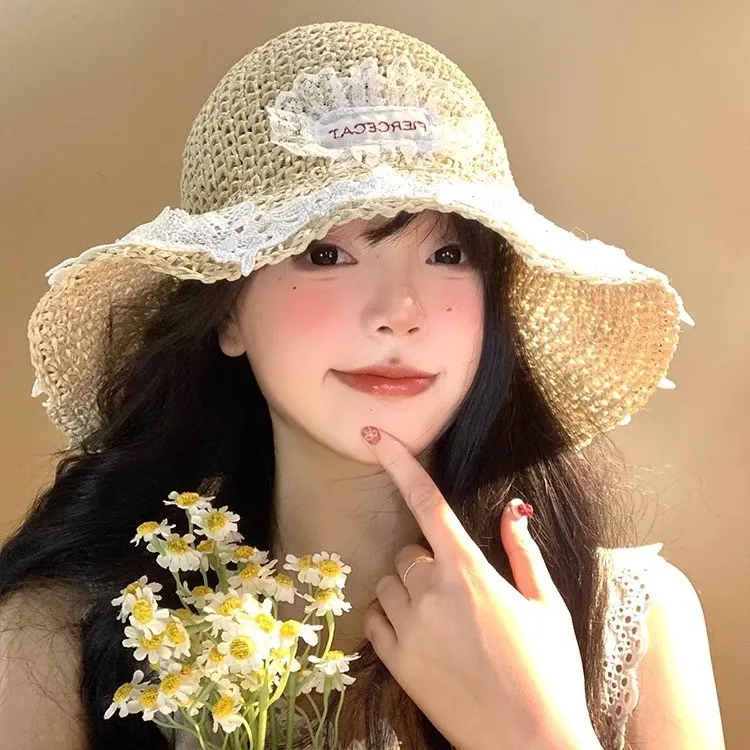 MITHAOL KUSC Straw Woven Bucket Hats Women's-3