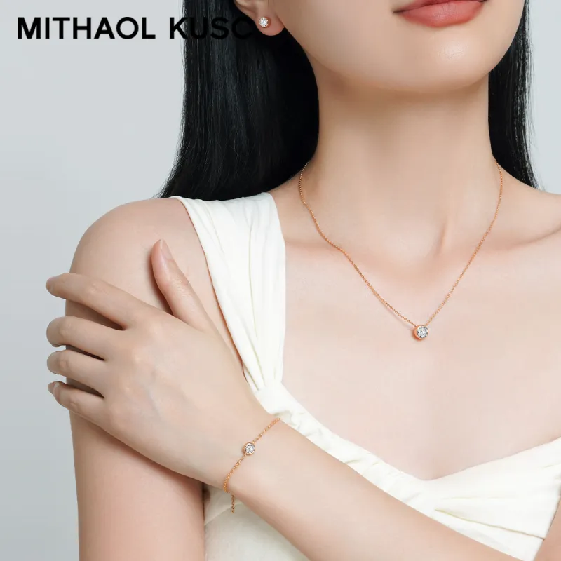 MITHAOL KUSC S925 Silver Plated With 18K Gold Bracelets Women's-1