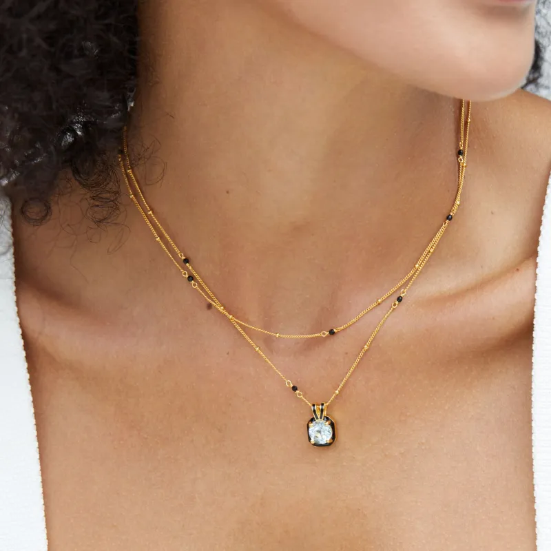 MITHAOL KUSC 925 Silver Plated With 18K Gold Necklaces Women's-2