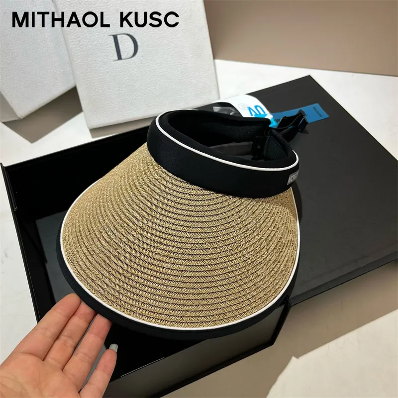 MITHAOL KUSC Straw Woven Sun Protection Hats Women's-2