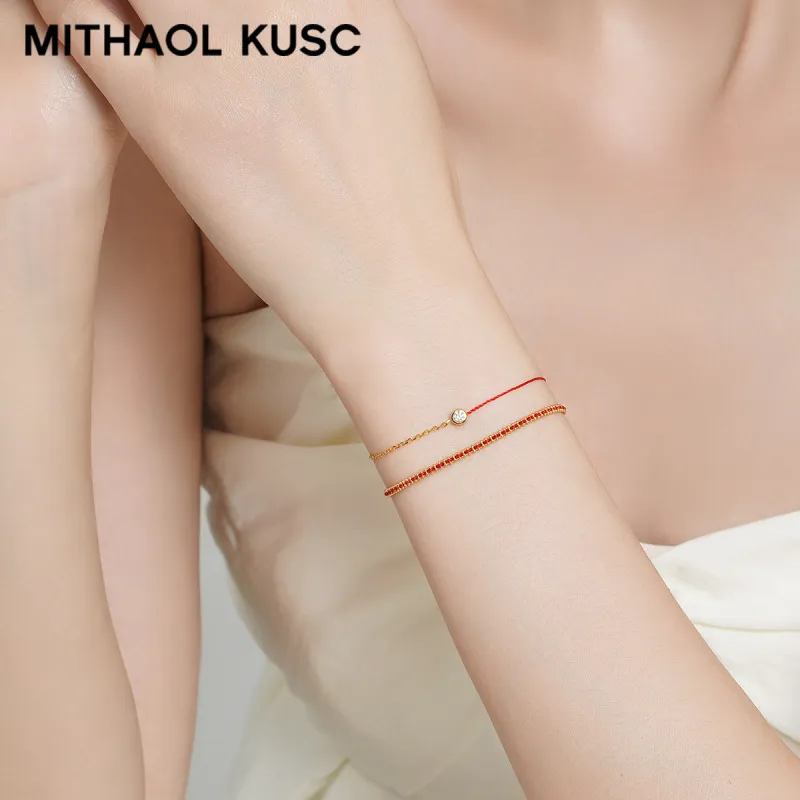 MITHAOL KUSC 18K Gold Plated Silver Bracelets Women's-1