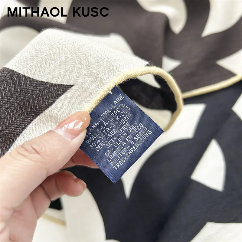 MITHAOL KUSC Silk Scarves Women's Classical Style Polyamide Wheel-10