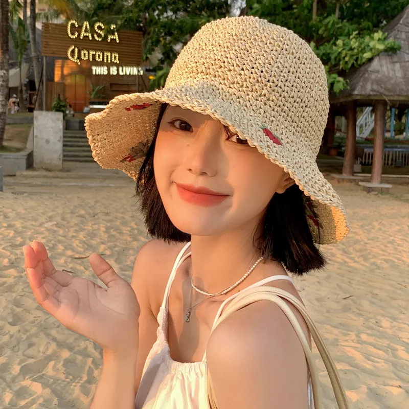 MITHAOL KUSC Straw Woven Bucket Hats Women's-18