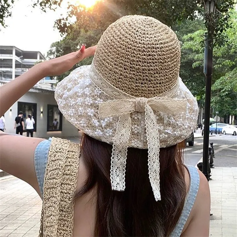 MITHAOL KUSC Straw Woven Bucket Hats Women's-1