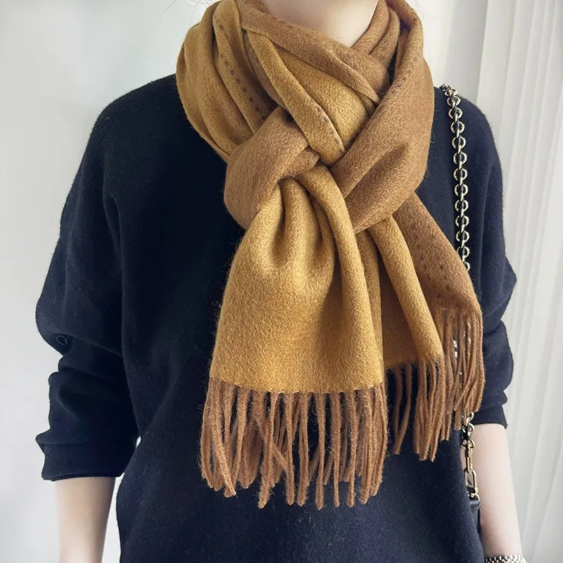 MITHAOL KUSC 100% Wool Knit Scarves Women's-9