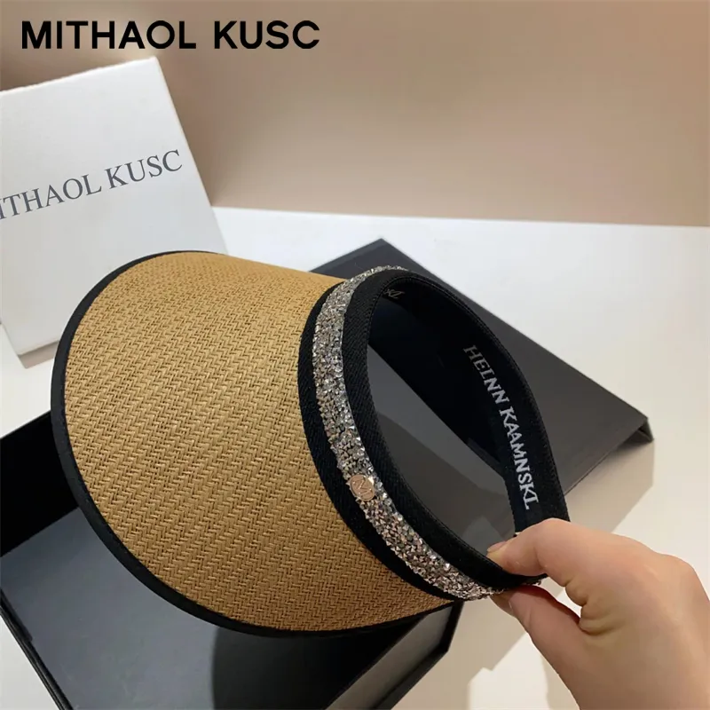 MITHAOL KUSC Straw Woven Sun Protection Hats Women's-7