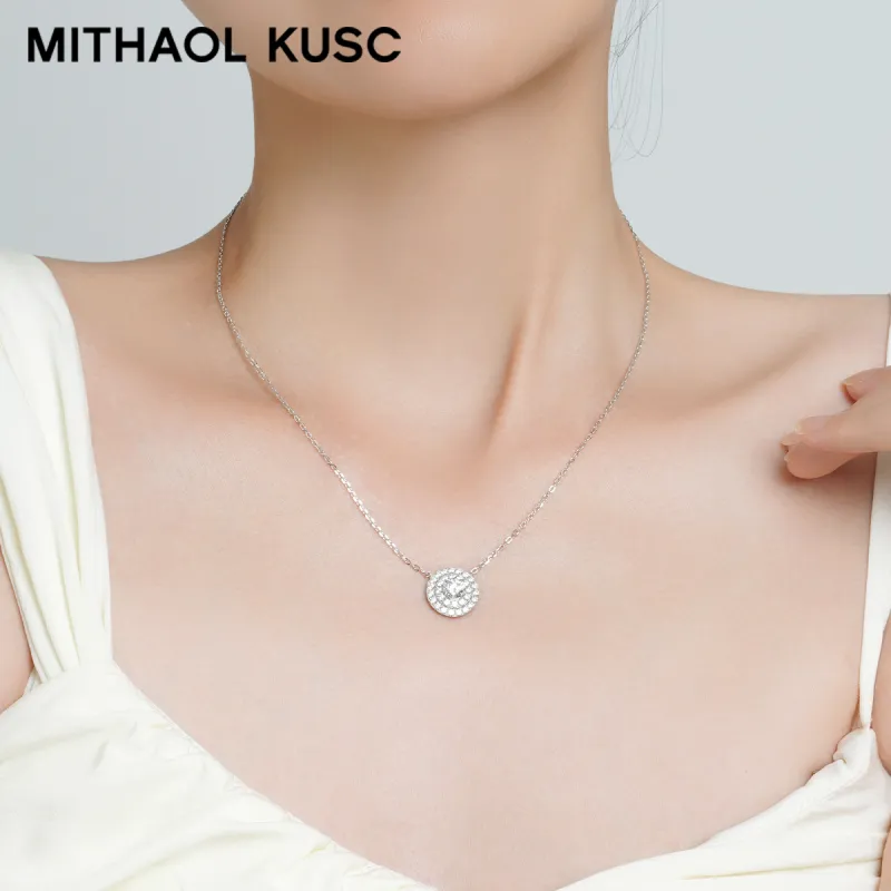 MITHAOL KUSC S925 Silver Plated With 18K Gold Necklaces Women's-1