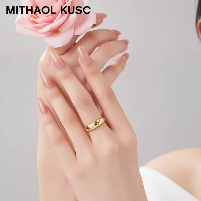 MITHAOL KUSC S925 Silver With 18K Gold Plating Rings Women's-1