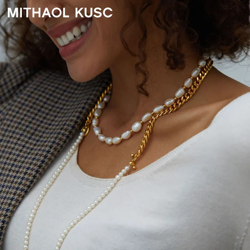 MITHAOL KUSC Brass Necklaces Women's-3