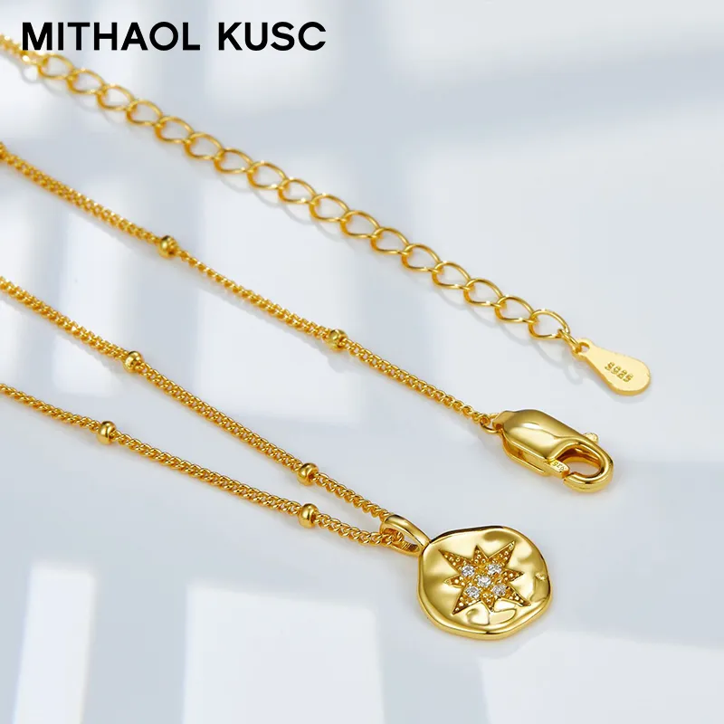MITHAOL KUSC S925 Silver Necklaces Women's-4