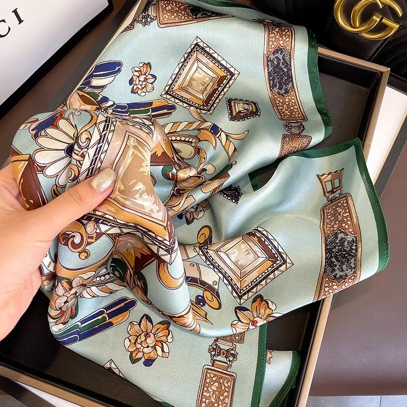 MITHAOL KUSC 100% Mulberry Silk Silk Scarves Women's Gemstone Pink-5