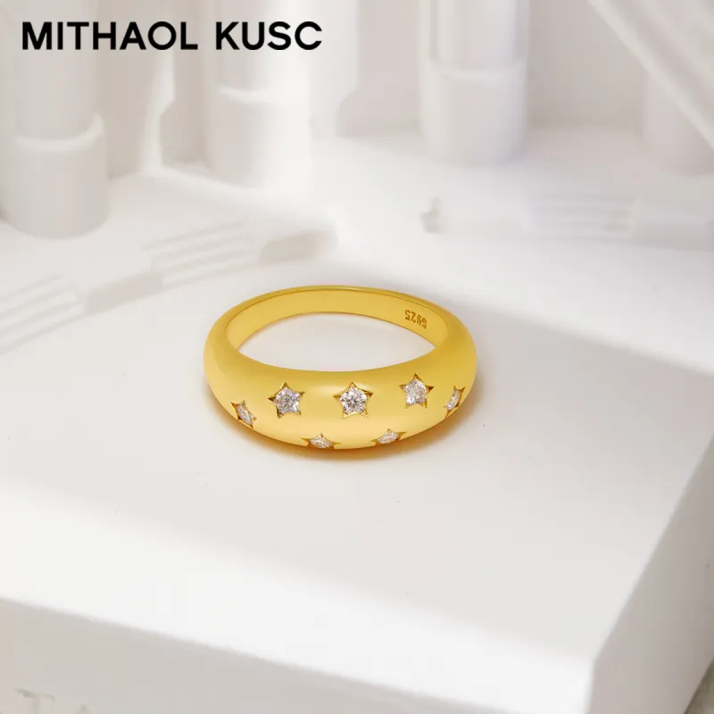 MITHAOL KUSC S925 Silver With 18K Gold Plating Rings Women's-3