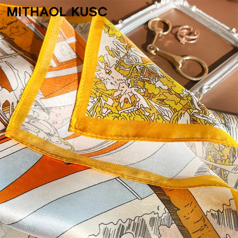 MITHAOL KUSC Silk Scarves Women's-4