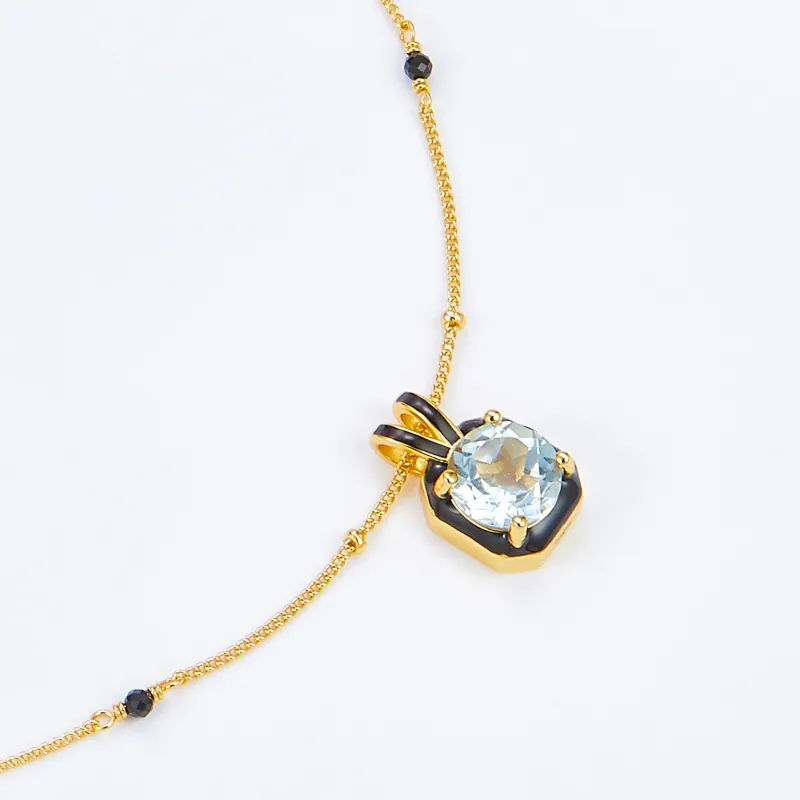 MITHAOL KUSC 925 Silver Plated With 18K Gold Necklaces Women's-3