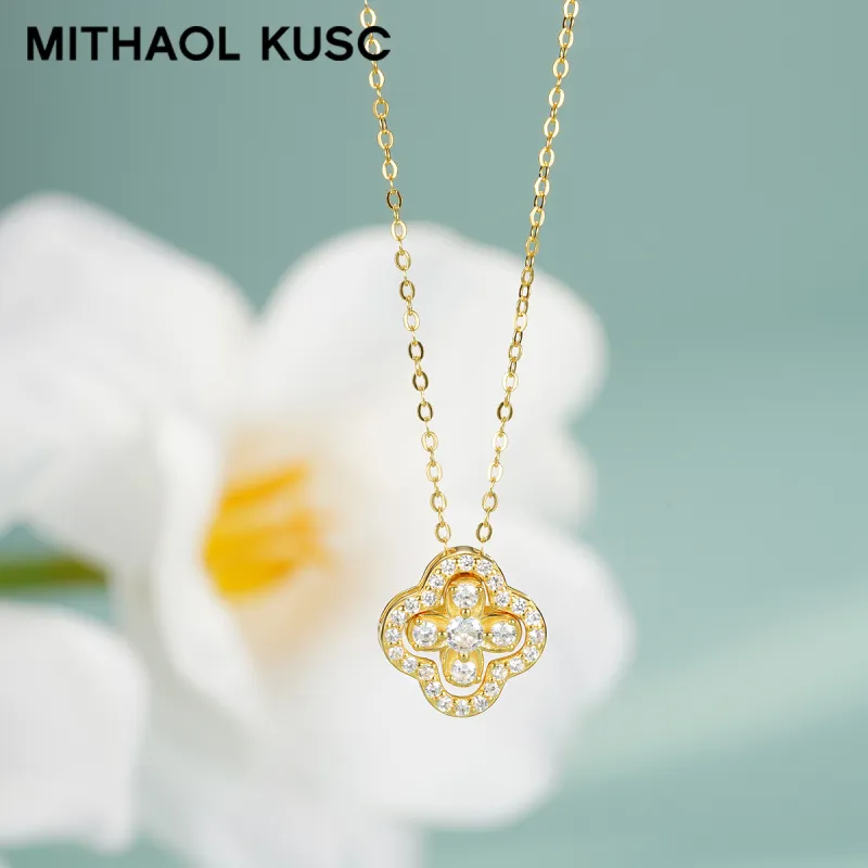 MITHAOL KUSC 925 Sterling Silver 18K Gold Plated Necklaces Women's-1