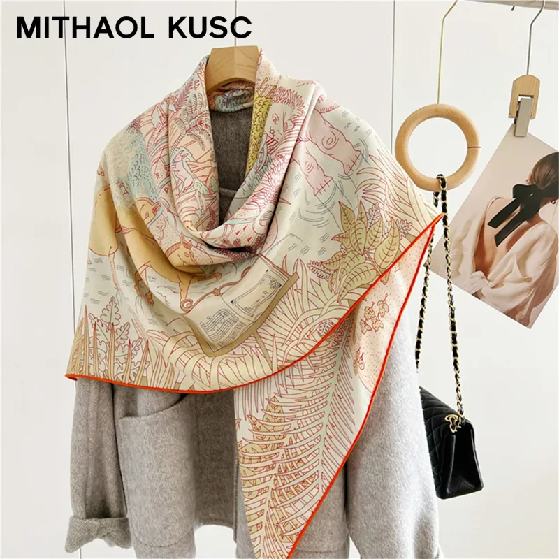 MITHAOL KUSC Silk Scarves Women's-13