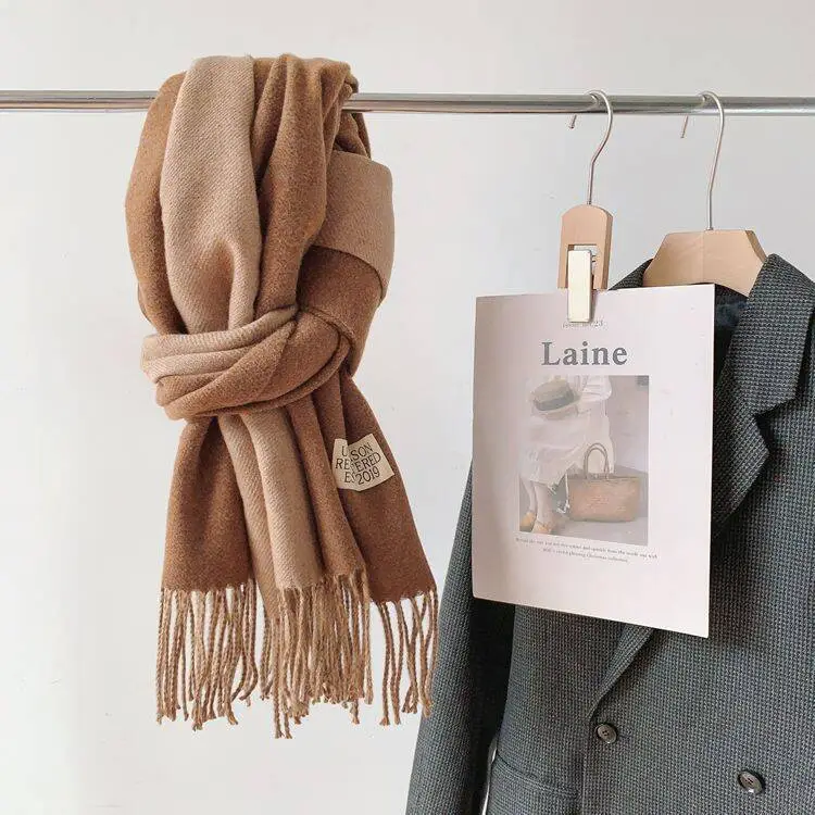 MITHAOL KUSC Polyester Knit Scarves Women's-9