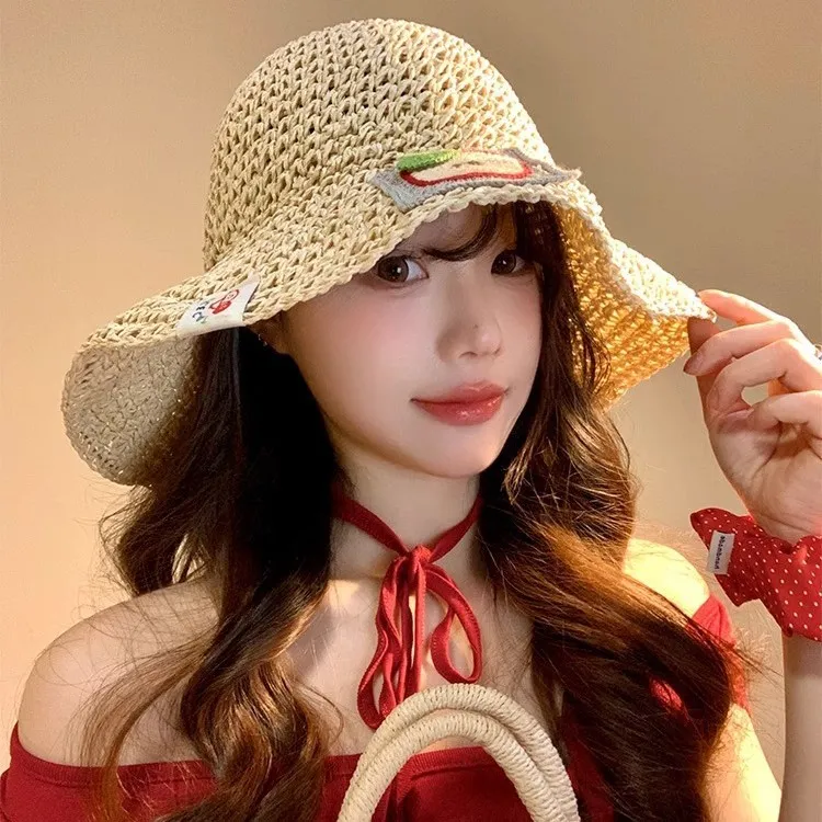 MITHAOL KUSC Straw Woven Bucket Hats Women's-4