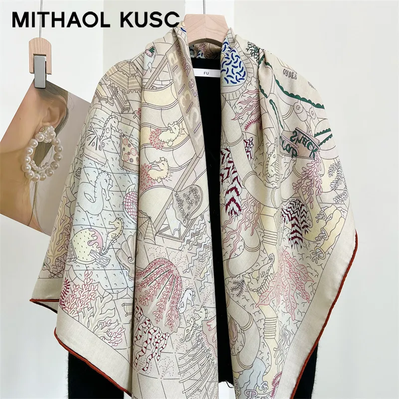 MITHAOL KUSC Silk Scarves Women's-13
