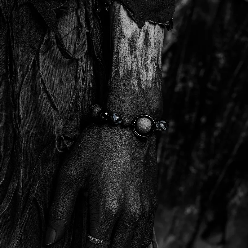 Cuud Obsidian Jade Bracelets Men's-4
