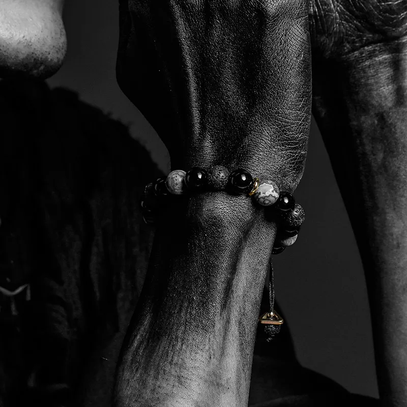 Cuud Volcanic Stone Bracelets Unisex-4