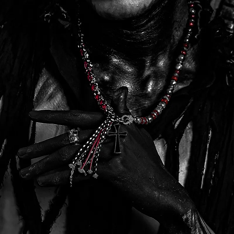 Cuud Black Shungite Necklaces Men's-4