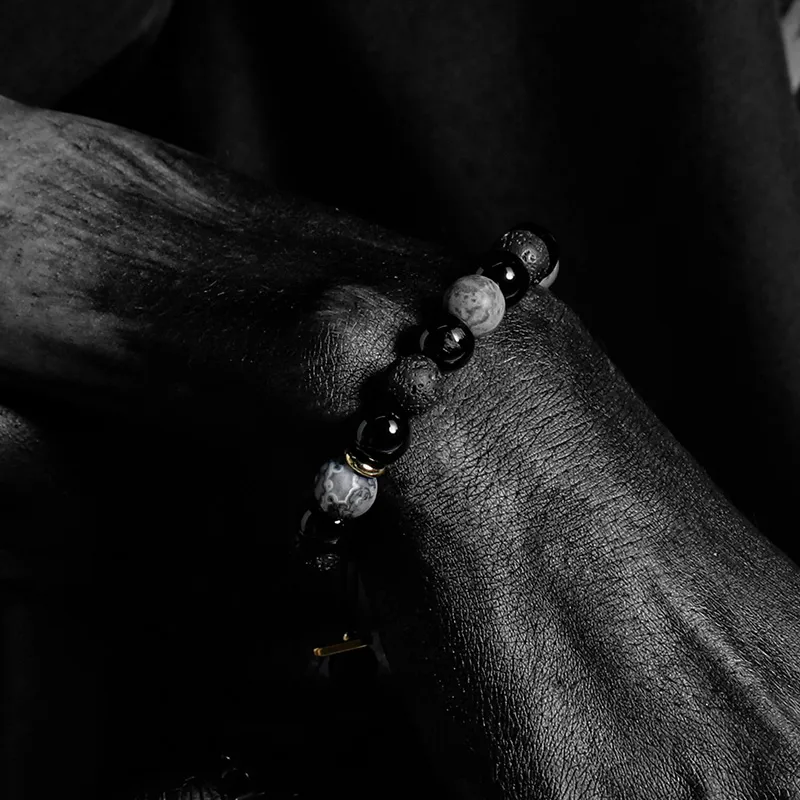 Cuud Volcanic Stone Bracelets Unisex-3
