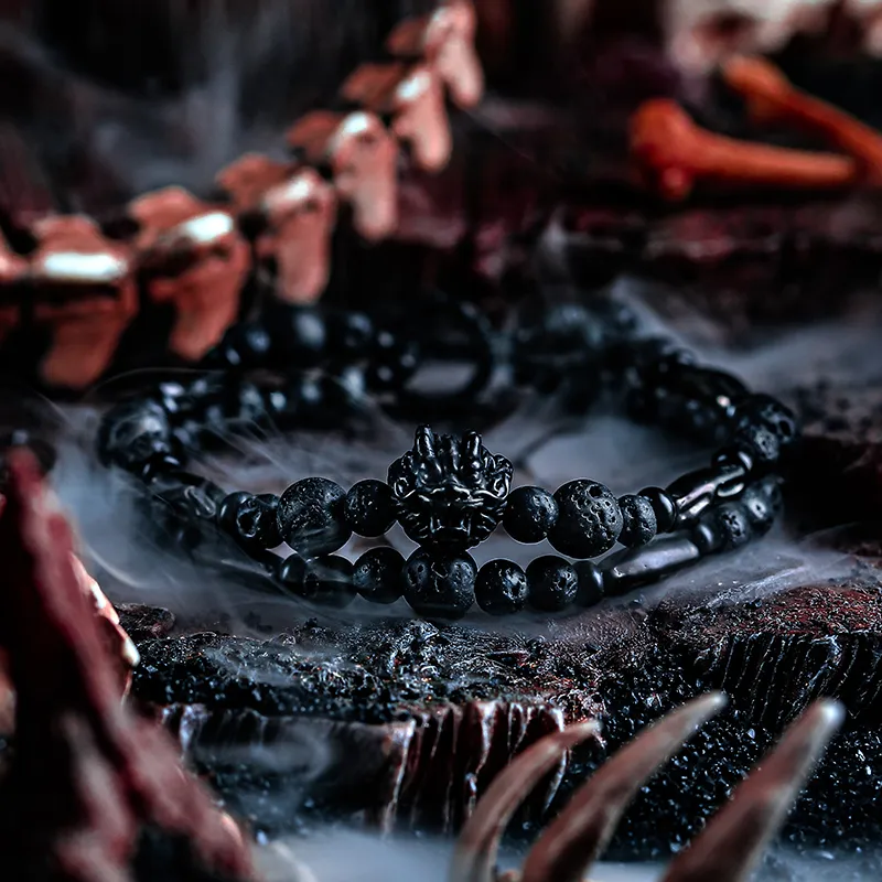 Cuud Volcanic Stone Bracelets Men's-1