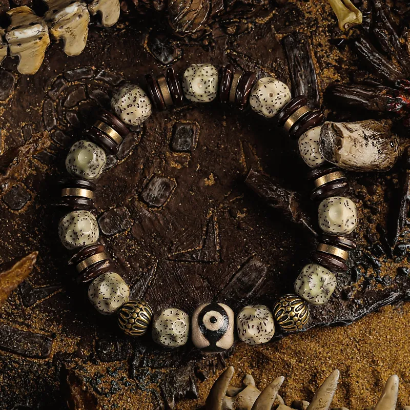 Cuud Star Moon Bodhi Seeds Bracelets Men's-5