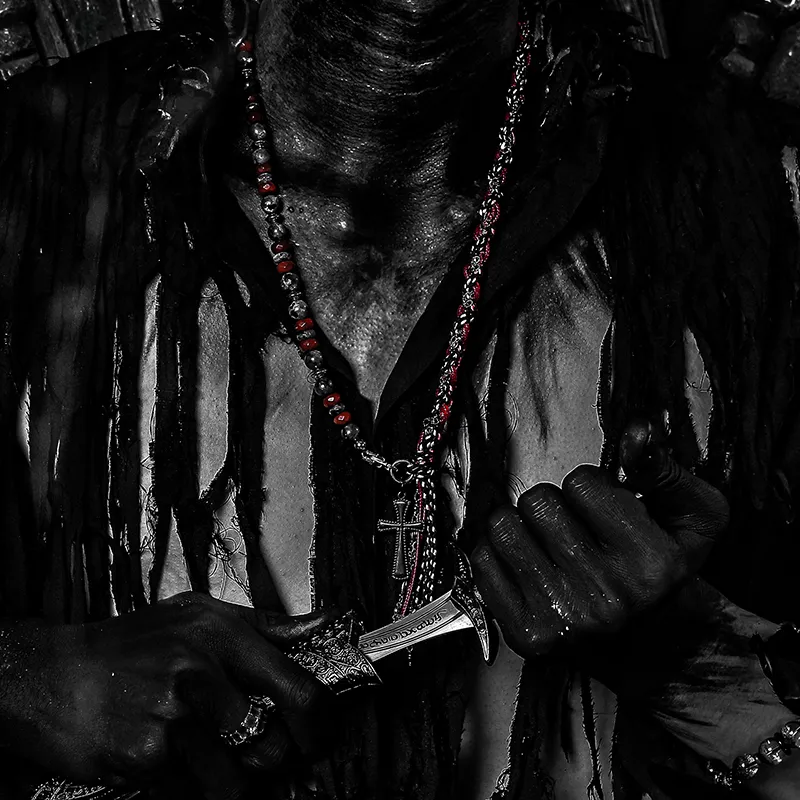 Cuud Black Shungite Necklaces Men's-3