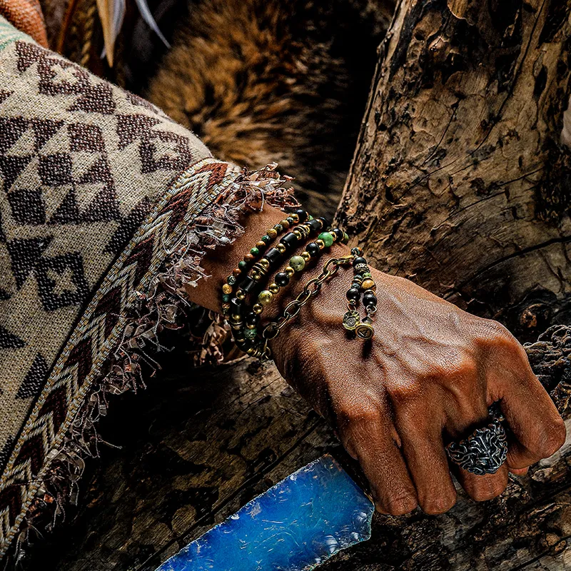 Cuud Picture Stone Bracelets Men's-4