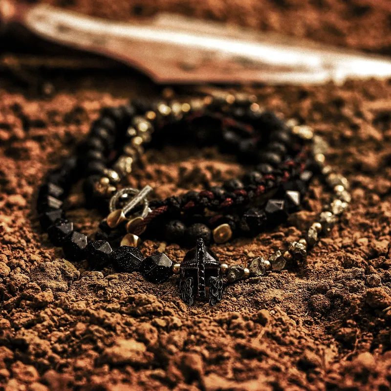 Cuud Blue Sandstone Bracelets Men's-1